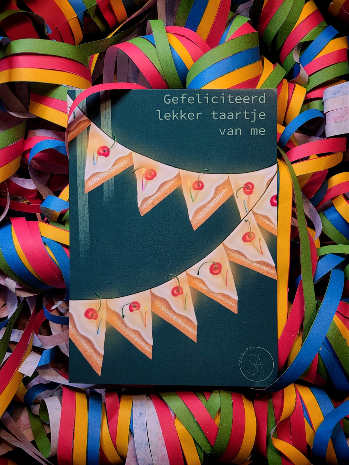 Birthday card lekker taartje